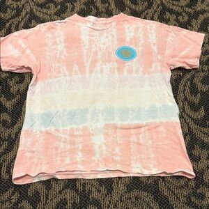 Simply Southern Kids Tie-Dye T-Shirt - Pink and White